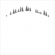 White pillowcase with fir trees 26 x 26 in
