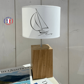 Grey boat lampshade