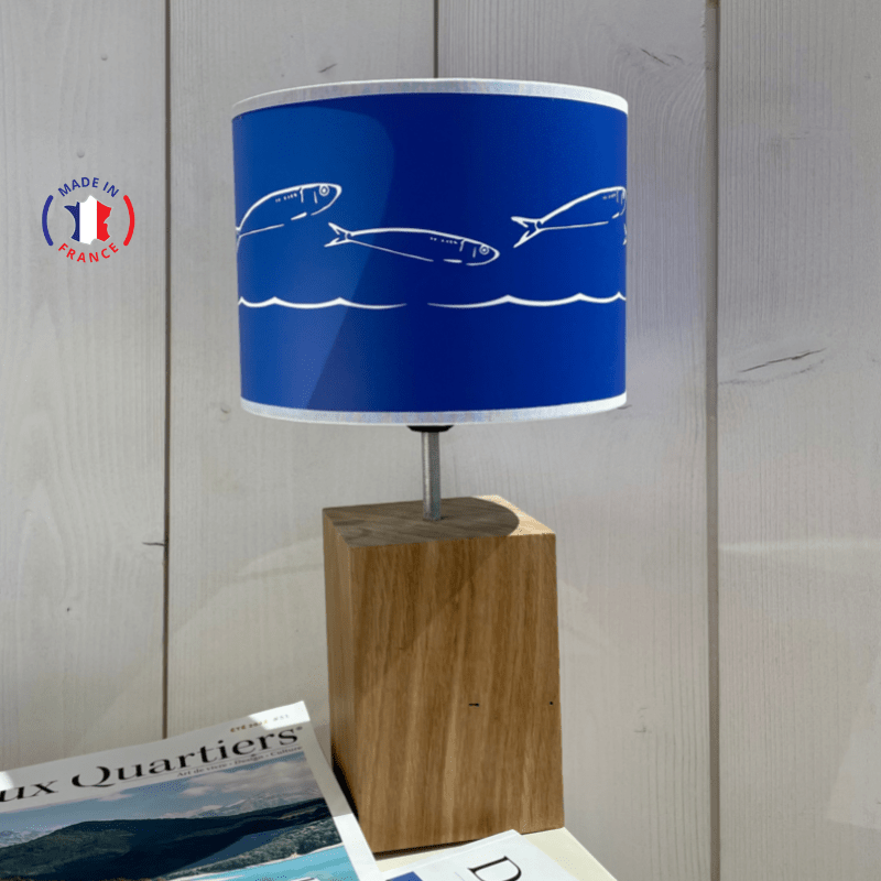 Lampe poisson bleu