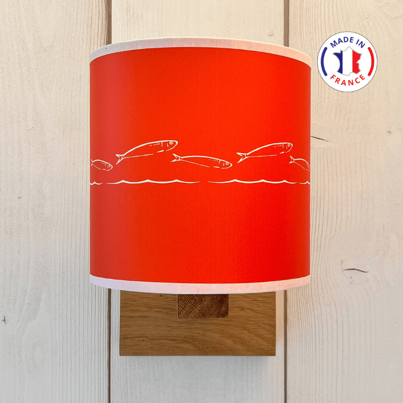 Orange fish wall sconce