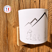 Lámpara de pared Marmotas + soporte