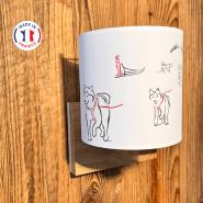 Lámpara de pared Perros de Trineo + soporte