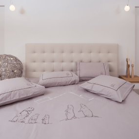 Copripiumino marmotta tortora