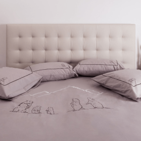 Copripiumino marmotta tortora