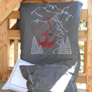 Copripiumino funivia grigio