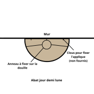 Schema delle dimensioni dell'applique da parete Sciatore di fondo.