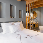 White duvet cover with Ibex