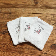 White washcloth with a chairlift 6x8 in (pack of 3)