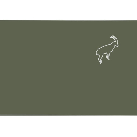 Taie d'oreiller rectangle bouquetin verte