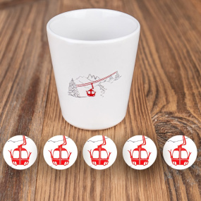 Taza de café Teleférico Roja
