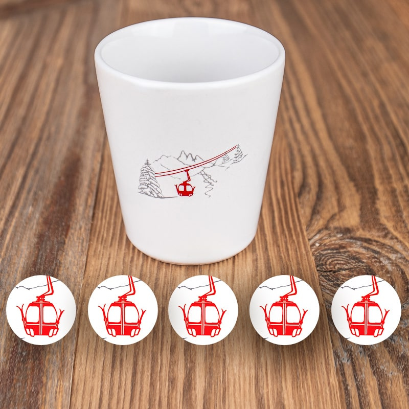 Taza de café Teleférico Roja