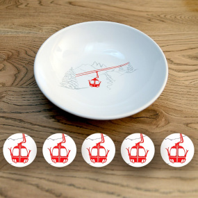 Soup plate with Red cable...