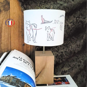 Sled dogs lampshade
