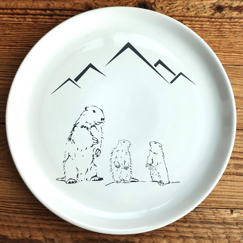 Plat de service montagne Marmotte