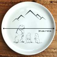 Piatto da portata di montagna con Marmotta