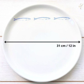 Dimensions du plat de service Sardine
