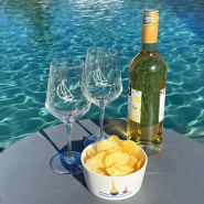 Seaside Tasting Glass with Sailboat Design (x6)
