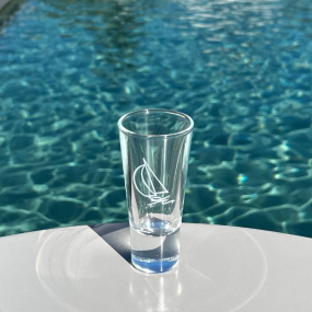 Sailboat Pattern Coastal liqueur Glass (x6)