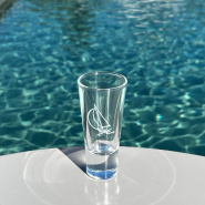 Sailboat Pattern Coastal liqueur Glass (x6)