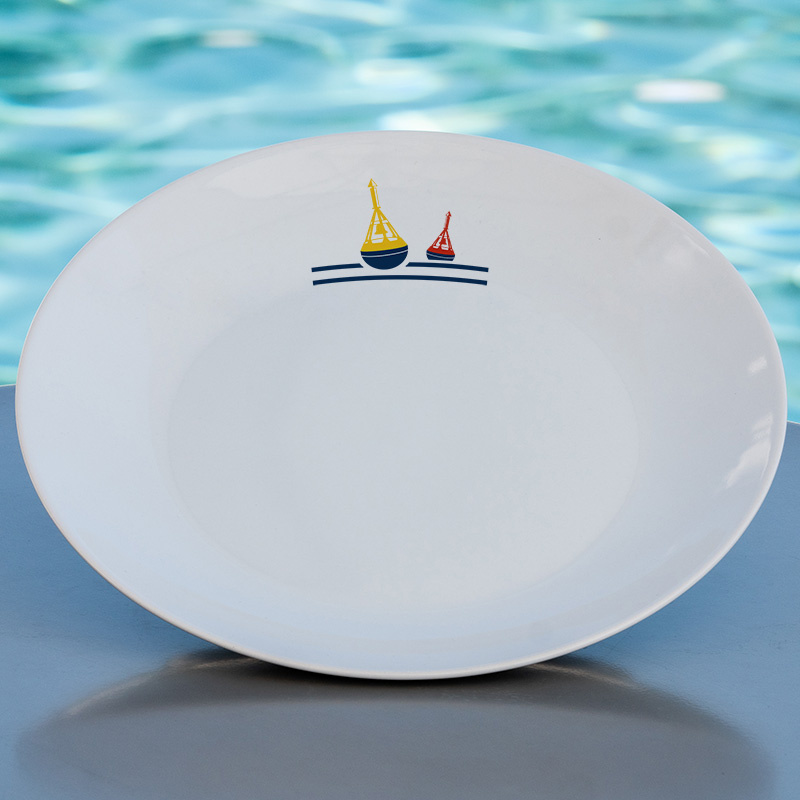 Assiette plate (Pack de 6) Bord de mer Balise