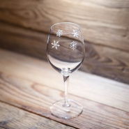 Verre à vin sérigraphié Flocon