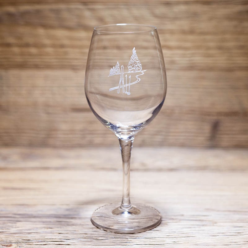 Verre à pied ski Blanc (pack de 6)