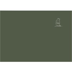 Rectangular mountain-themed pillowcase in green cotton percale, embroidered with a marmot motif.