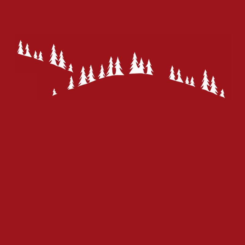 Funda de almohada 65x65 Bosque de abetos rojos