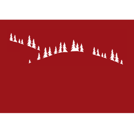 Taie d'oreiller 50x70 Forêt de sapins rouge