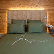 Green Duvet Cover with Ibex