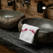 Asciugamani per ospiti bianco bosco di abeti (set da 3)