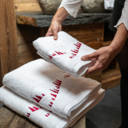 Shower towel forest of firs