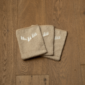 Beige  washcloths forest...