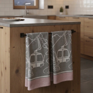 Cable car kitchen towel (X2)