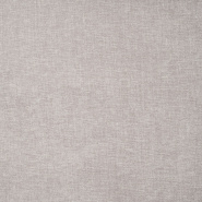 Close-up of the light grey chalet curtain fabric texture.