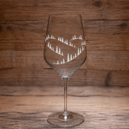 Verre à vin dégustation montagne sapin