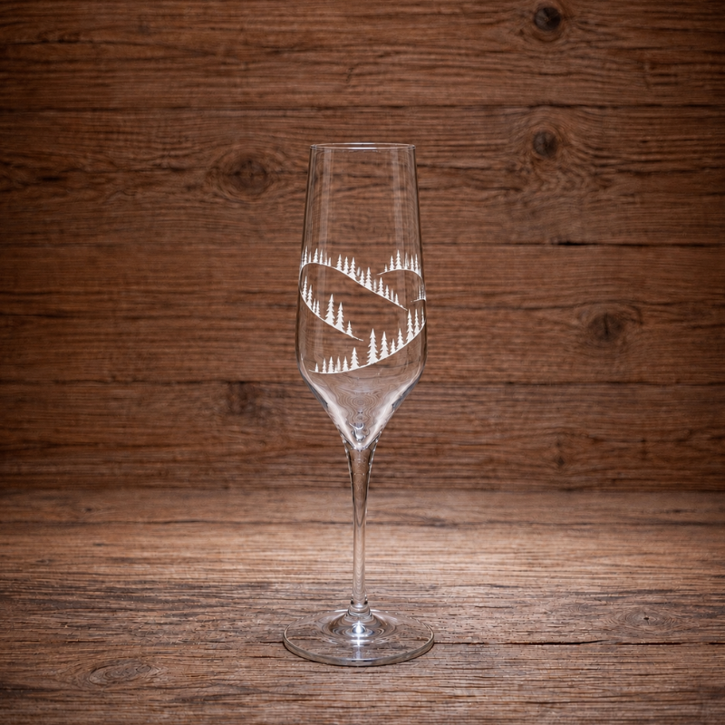 Champagne glasses schuss fir (X6)