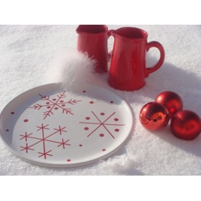 Grand plat de présentation Flocon