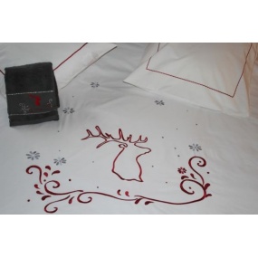 Housse de couette Cerf écru